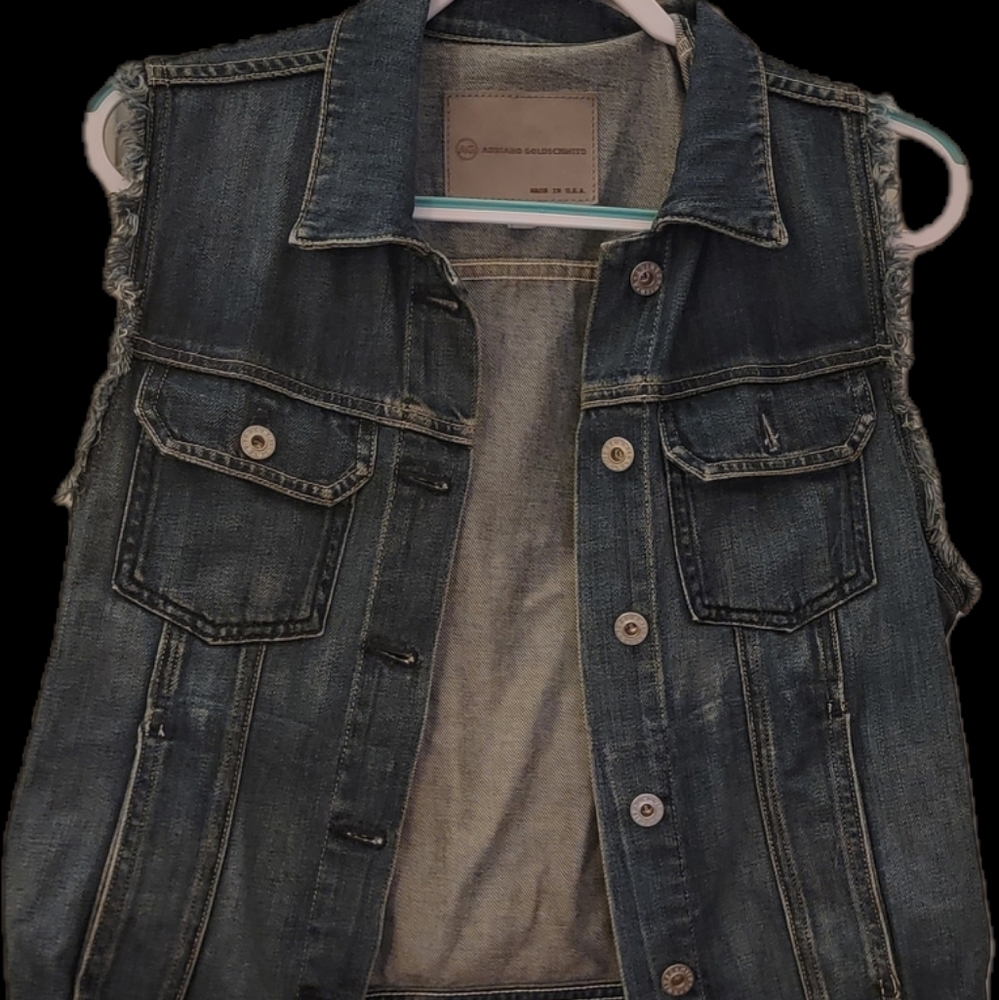 AG sleeveless denim jacket.  Size M